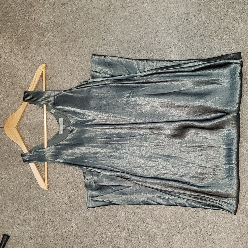 Vince Bias Scoop Neck Dress, Pine, Small - Picture 6 of 6